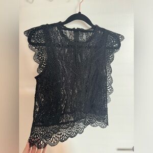 Zara lace hollow top